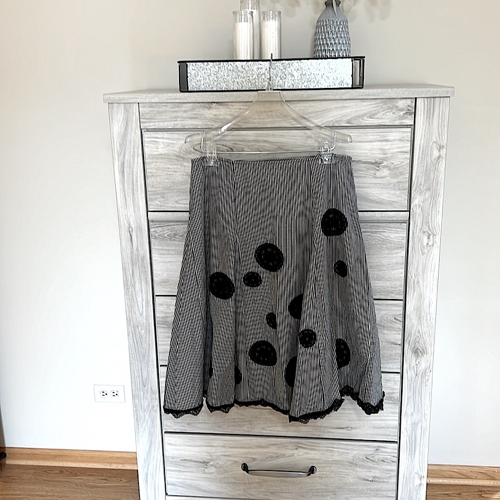 Artistic Checkered Skirt by Weeds - Black & White - Size 10
